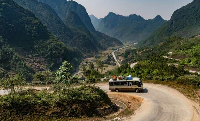 Dong Van minibus in Ha Giang province